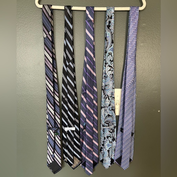 Lot of Five (5) Men’s Neck Ties Assorted Brands - Picture 2 of 7